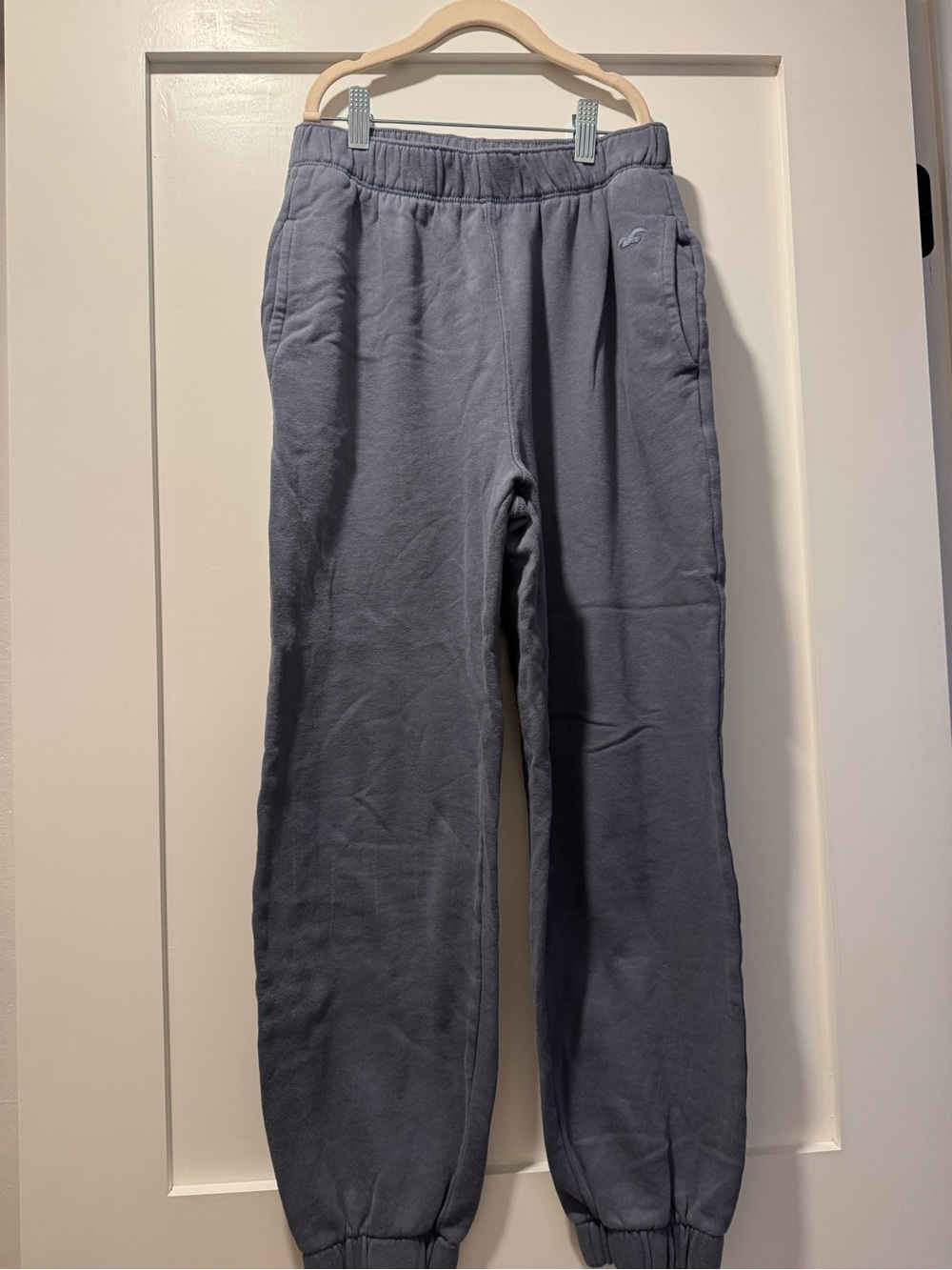 Holister Feel Good Fleece Dad Joggers in Gray Blue (Short)